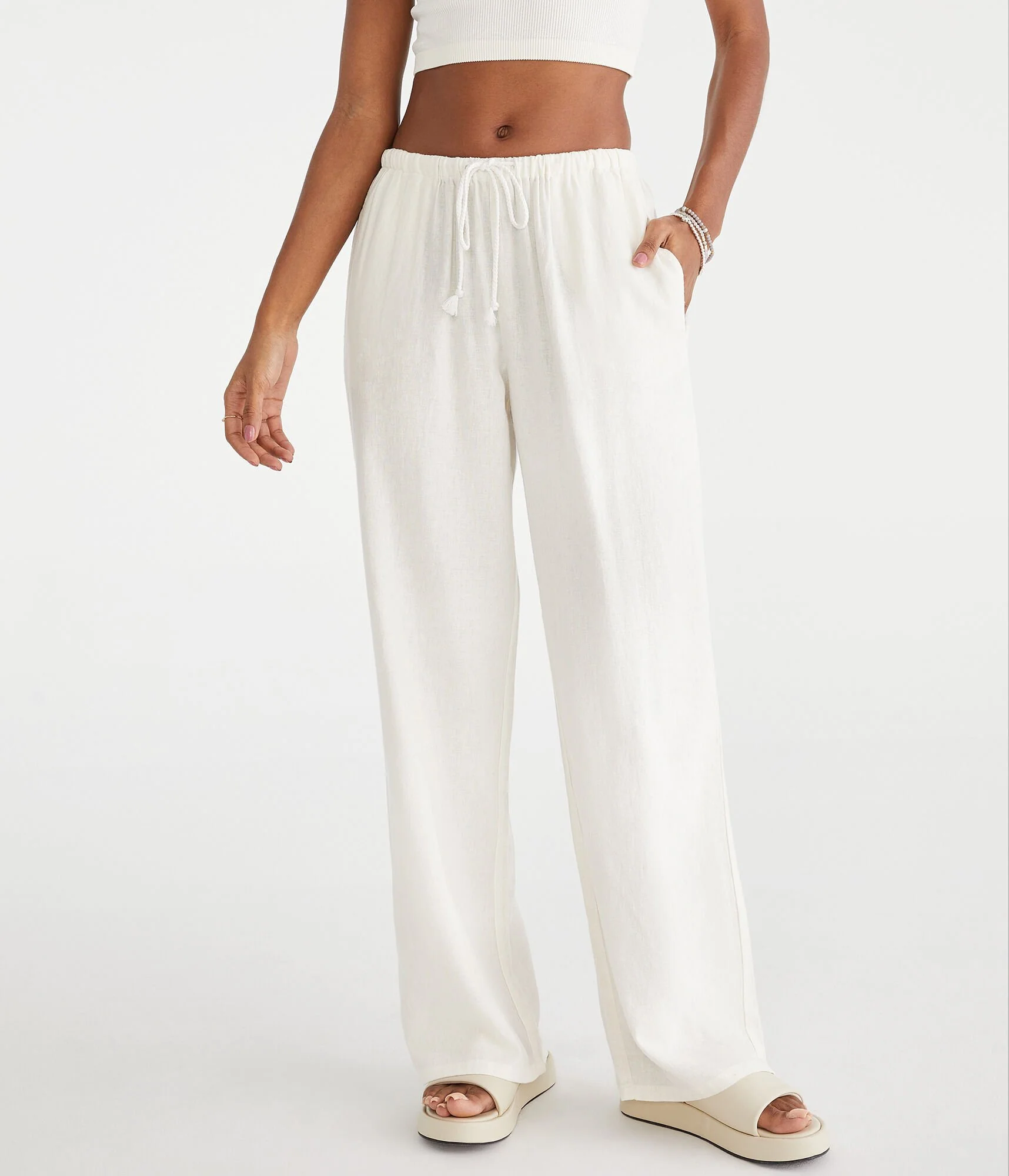 Aeropostale Linen Drawstring Pants