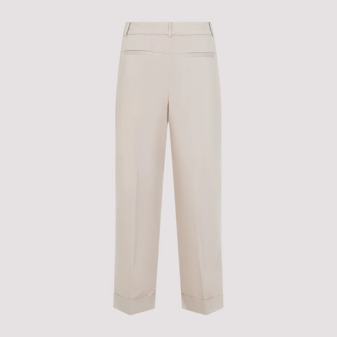Beige Cotton Pants