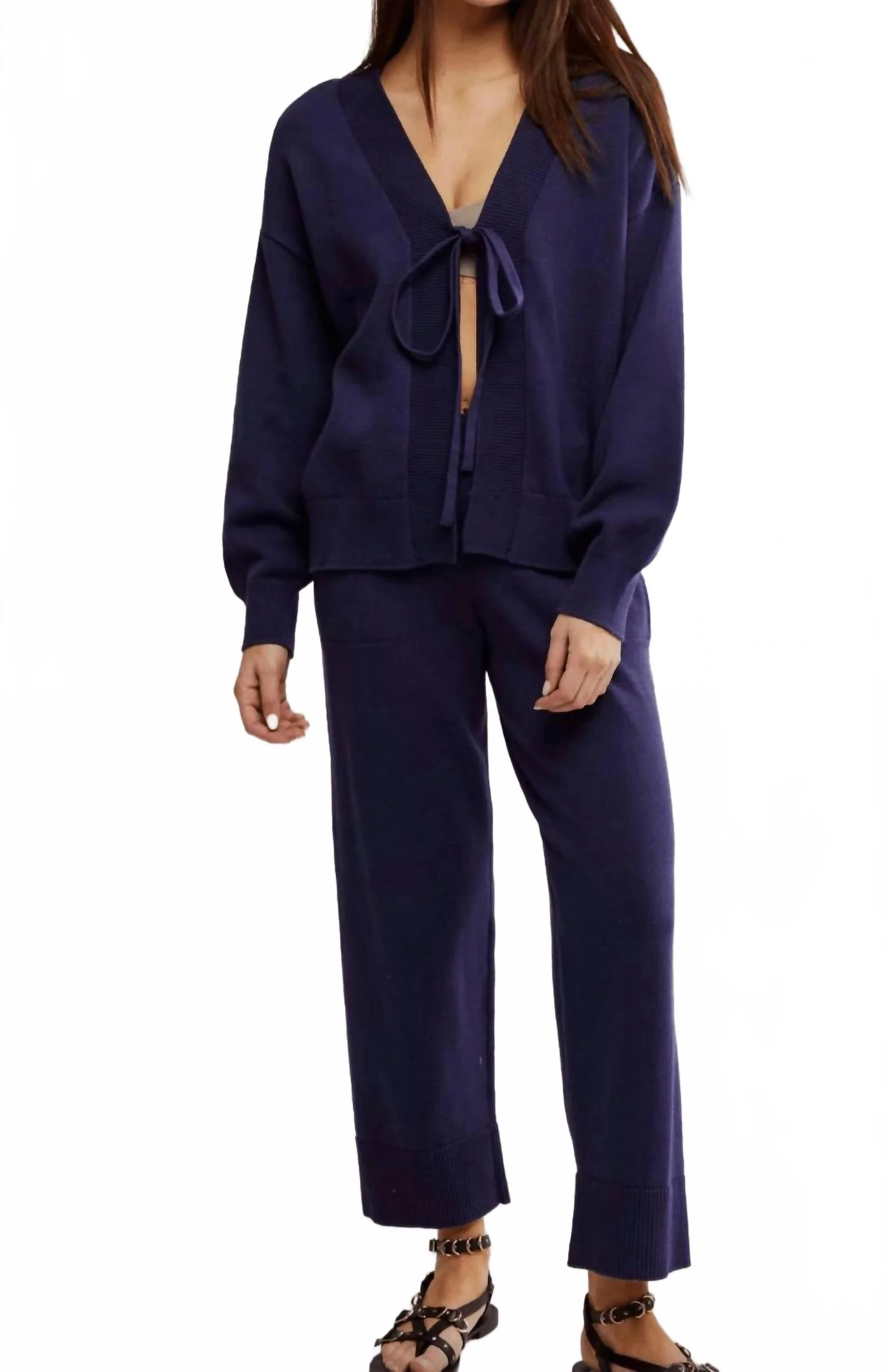 Solar Sweater Set In Navy