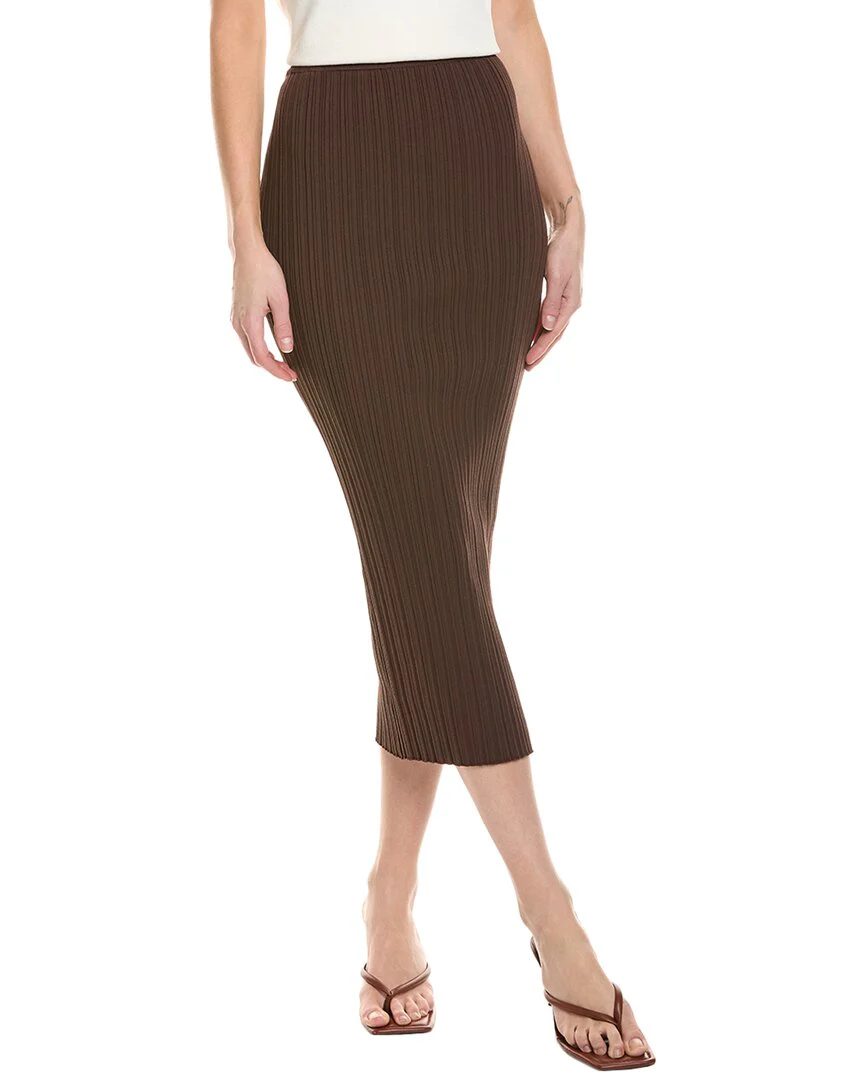 WAYF Ribbed Midi Skirt