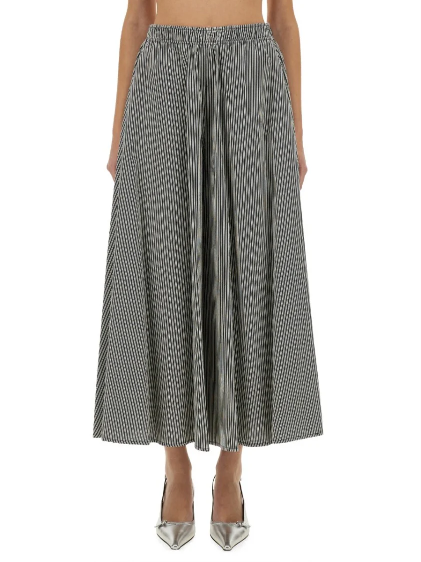 Flowing Striped Maxi Skirt