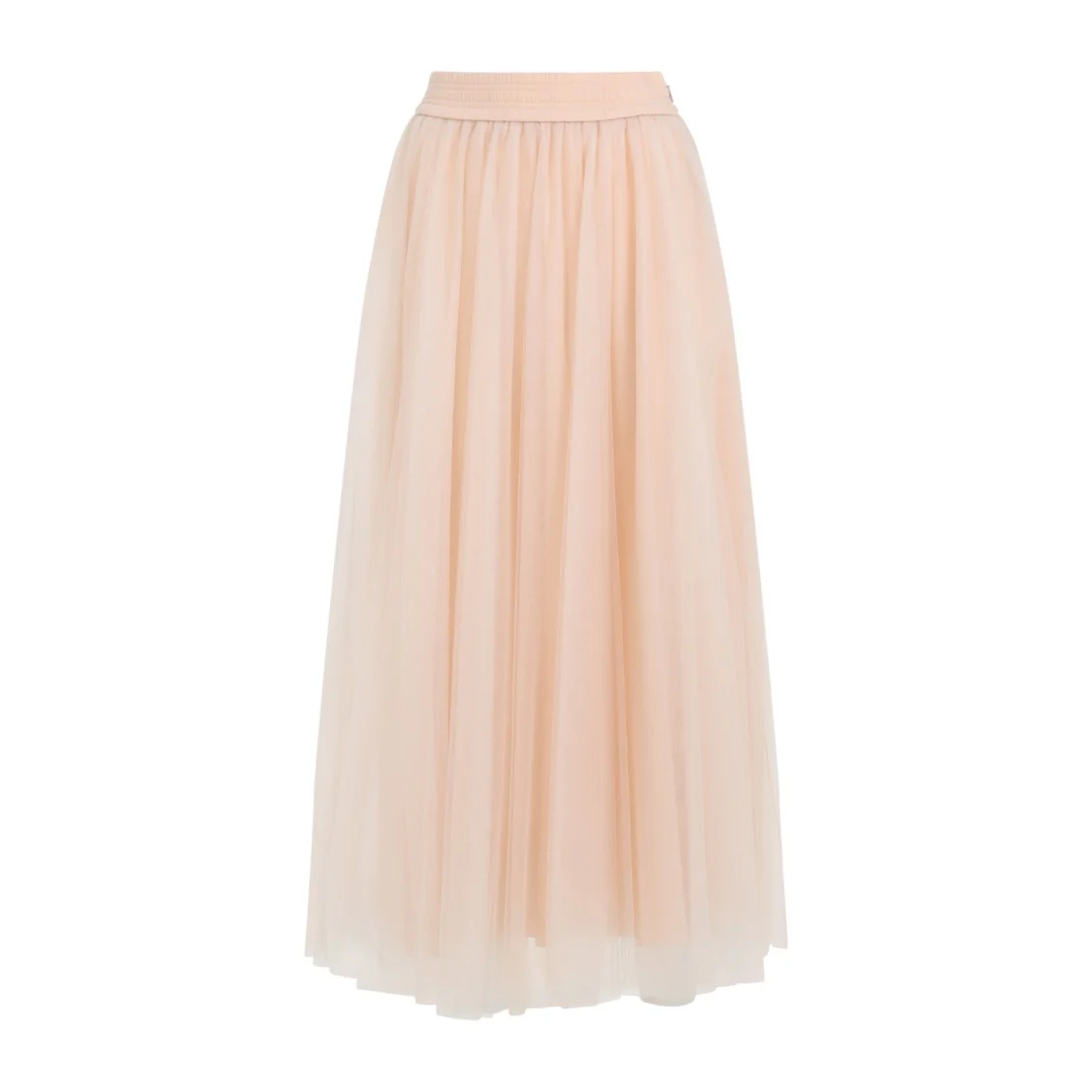 Pink Tulle Midi Skirt