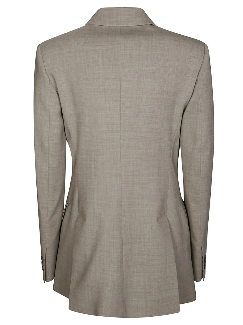 Double-Breasted Tailored Blazer With Sharp Lapels