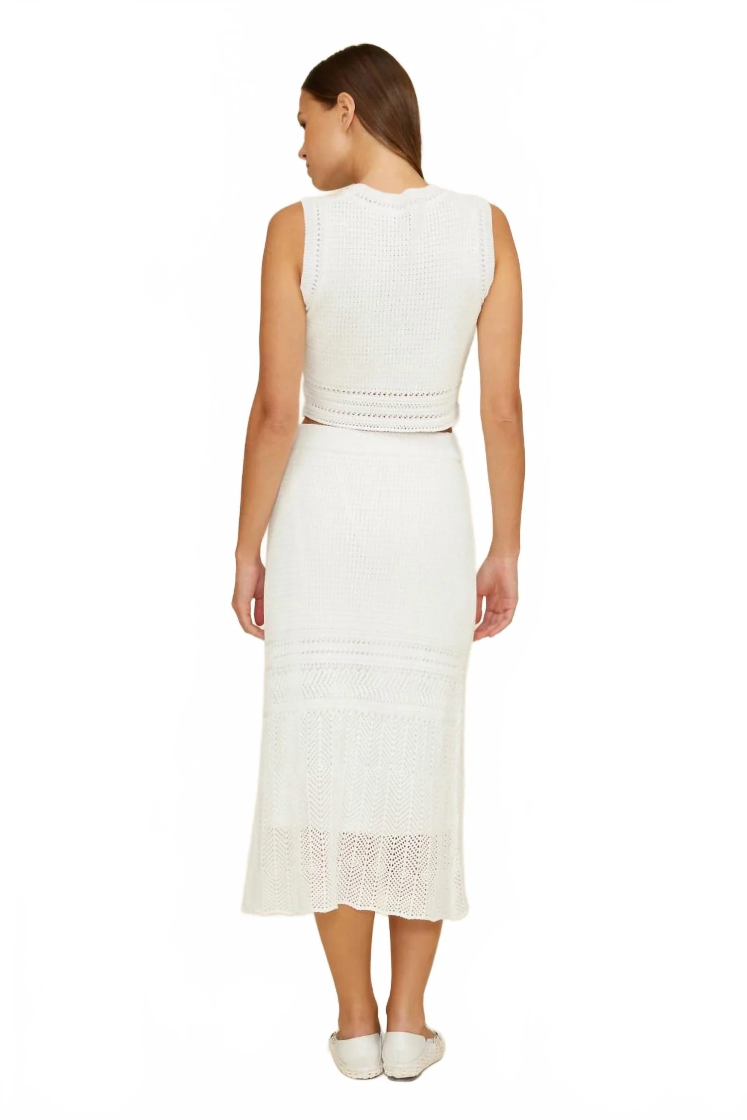 Bryson Crochet Skirt In White