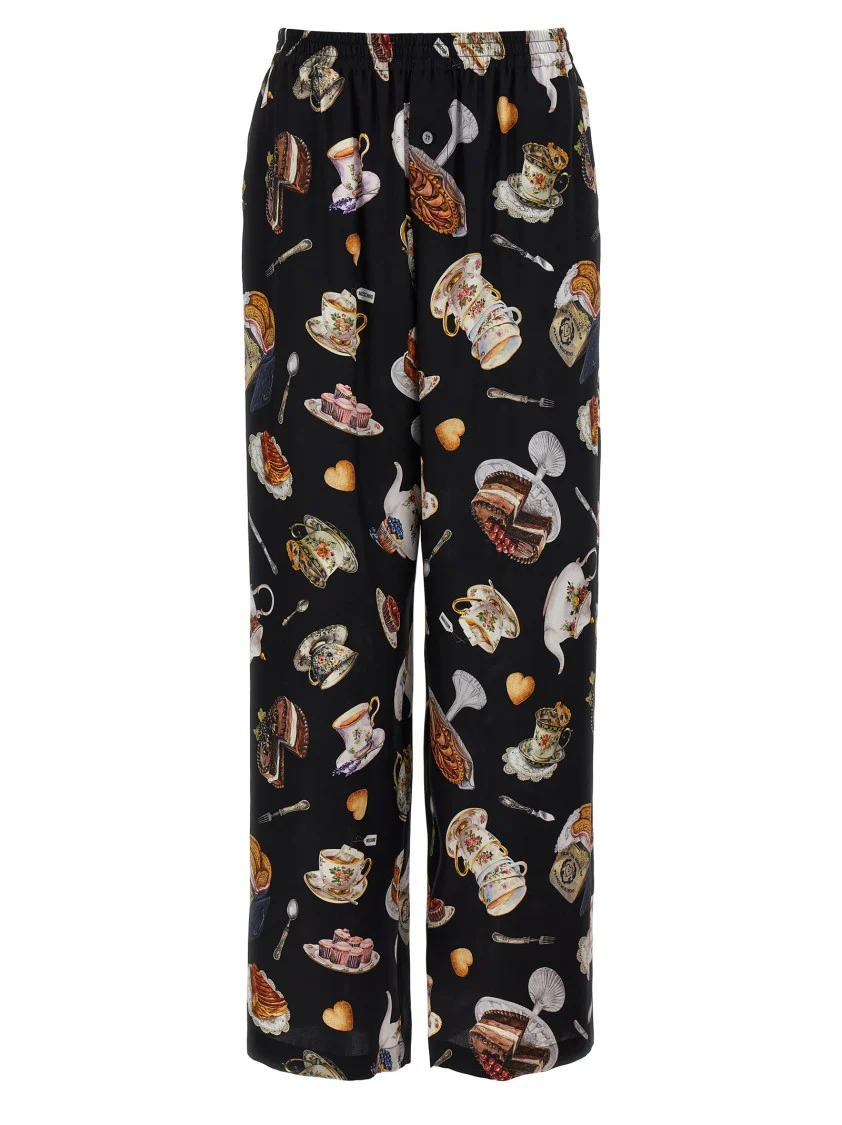 'Tea Time' Print Pants
