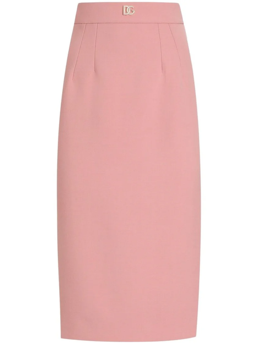 Pencil Skirt In Bubblegum Pink With Dart Detailing