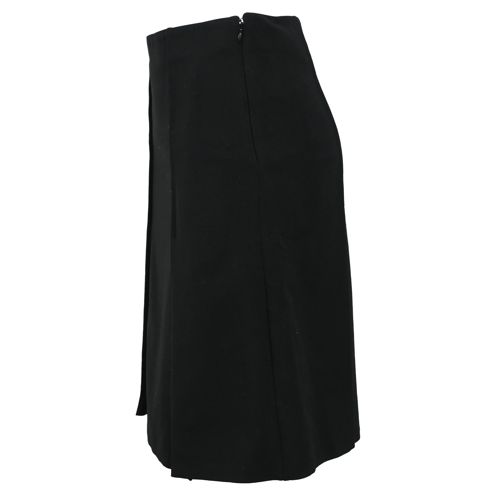 Proenza Schouler Panelled Midi A-Line Skirt in Black Wool