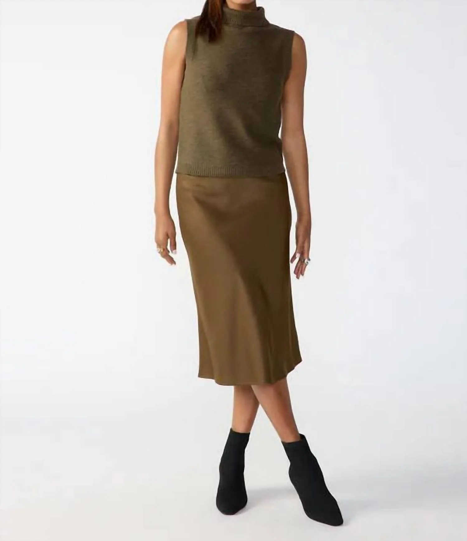 Everyday Midi Skirt In Fatigue