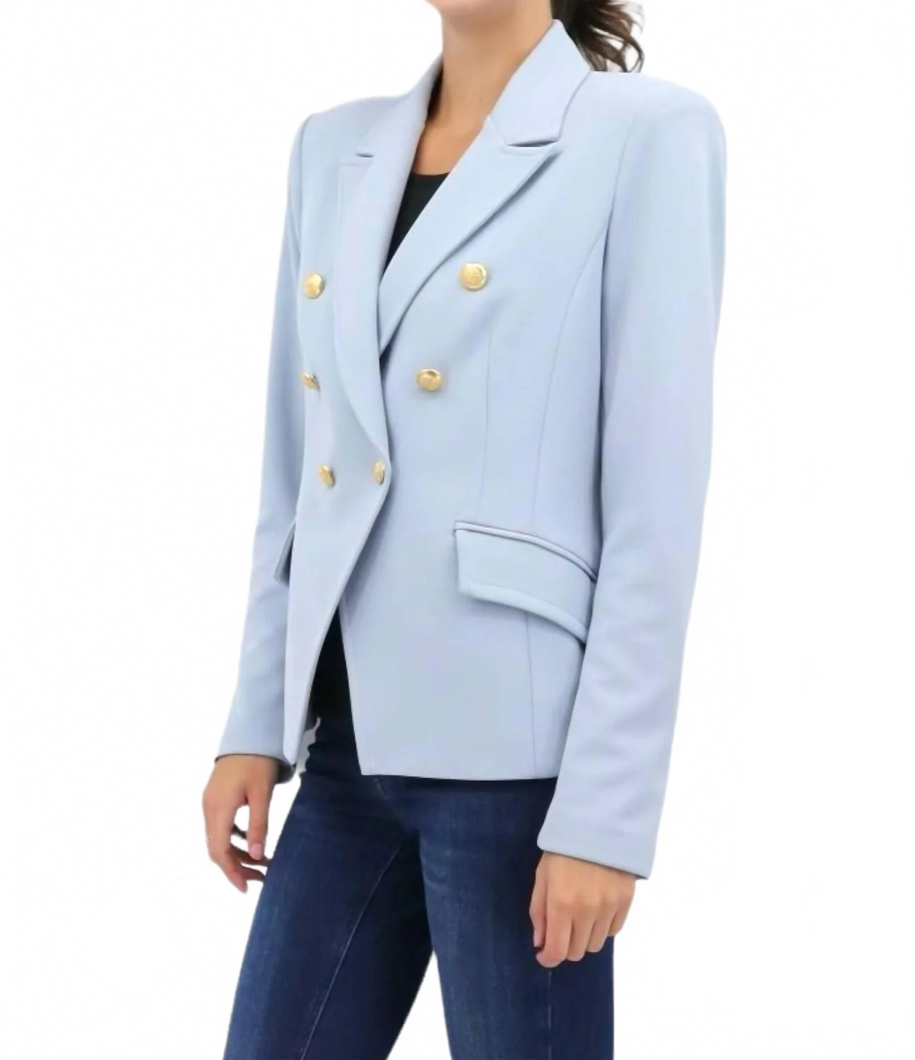 6 Button Jacket In Ocean