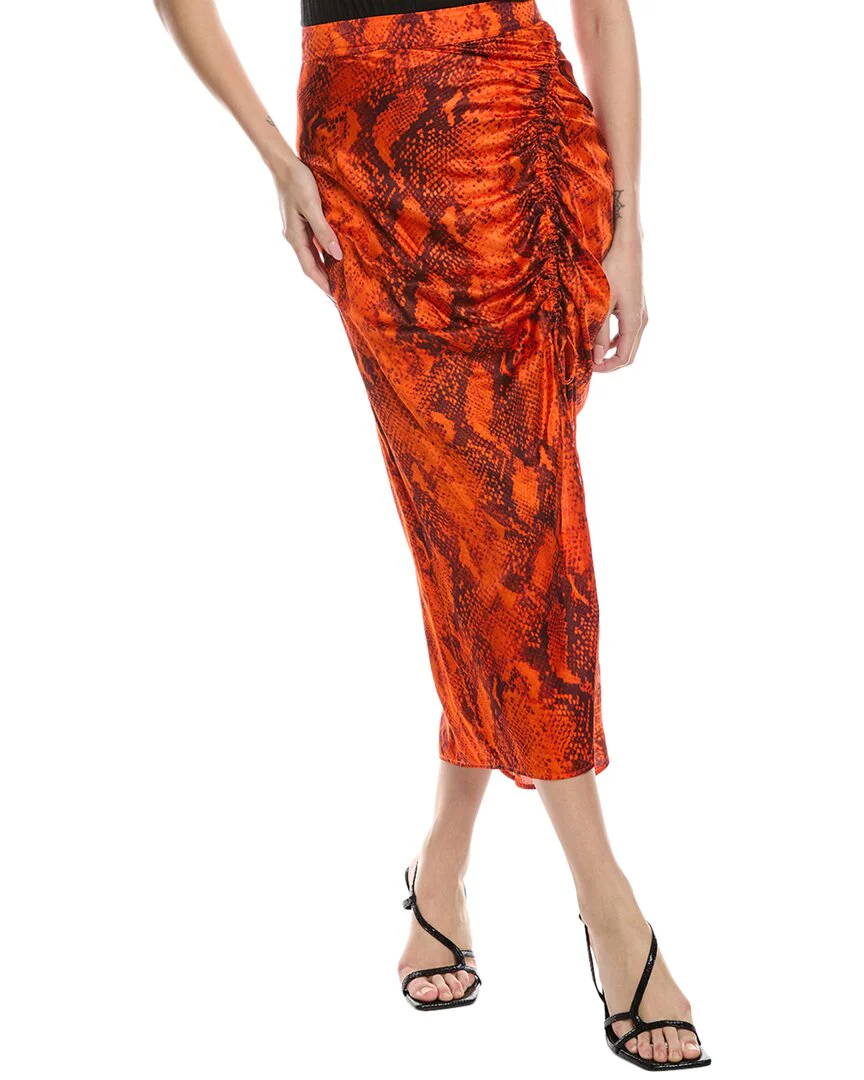 AllSaints Carla Tahoe Silk-Blend Midi Skirt