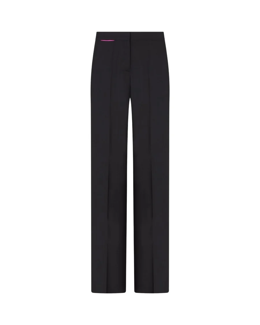 Wool Tapered Trouser - Black