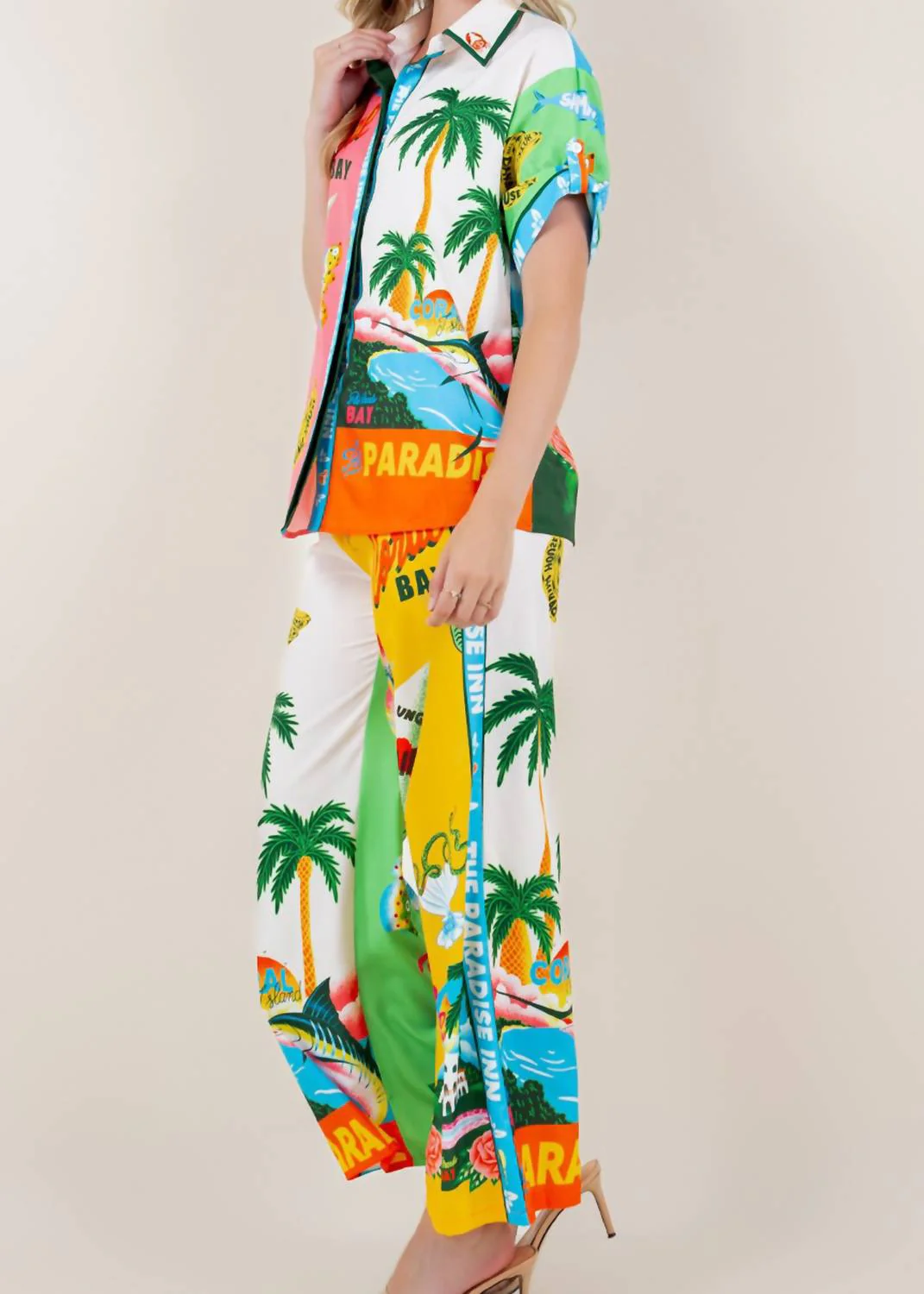 Beach Vacation 2-Piece Set In Black