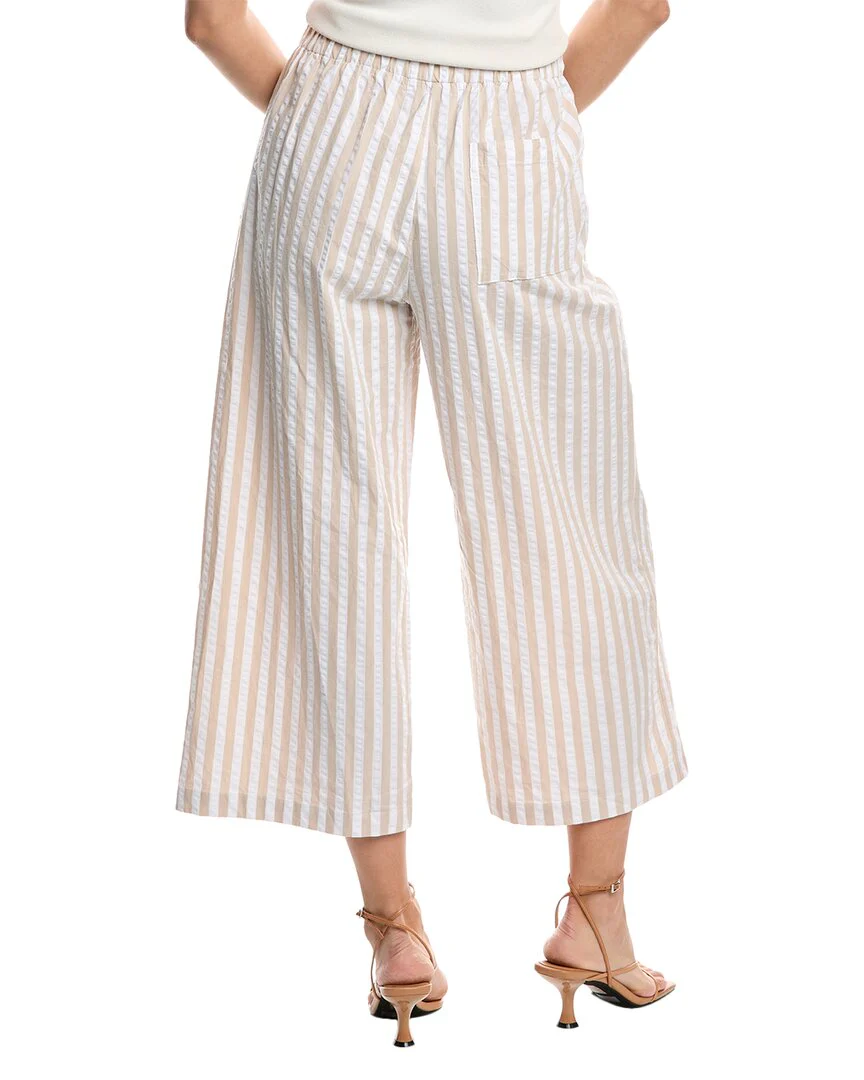 Stateside Puckered Stripe Cropped Pant