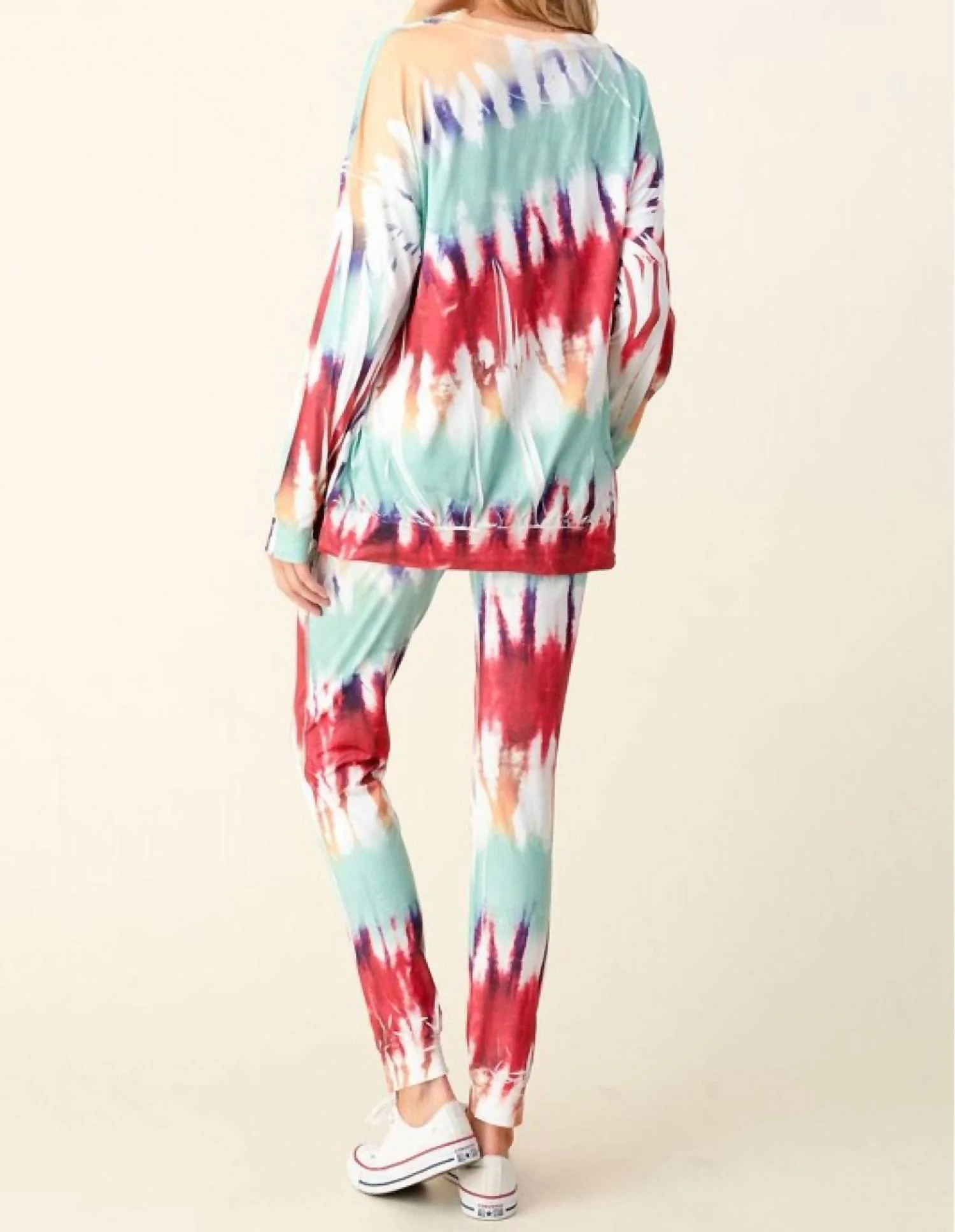 Ink Art Tie Dye Jogger Set In Multi
