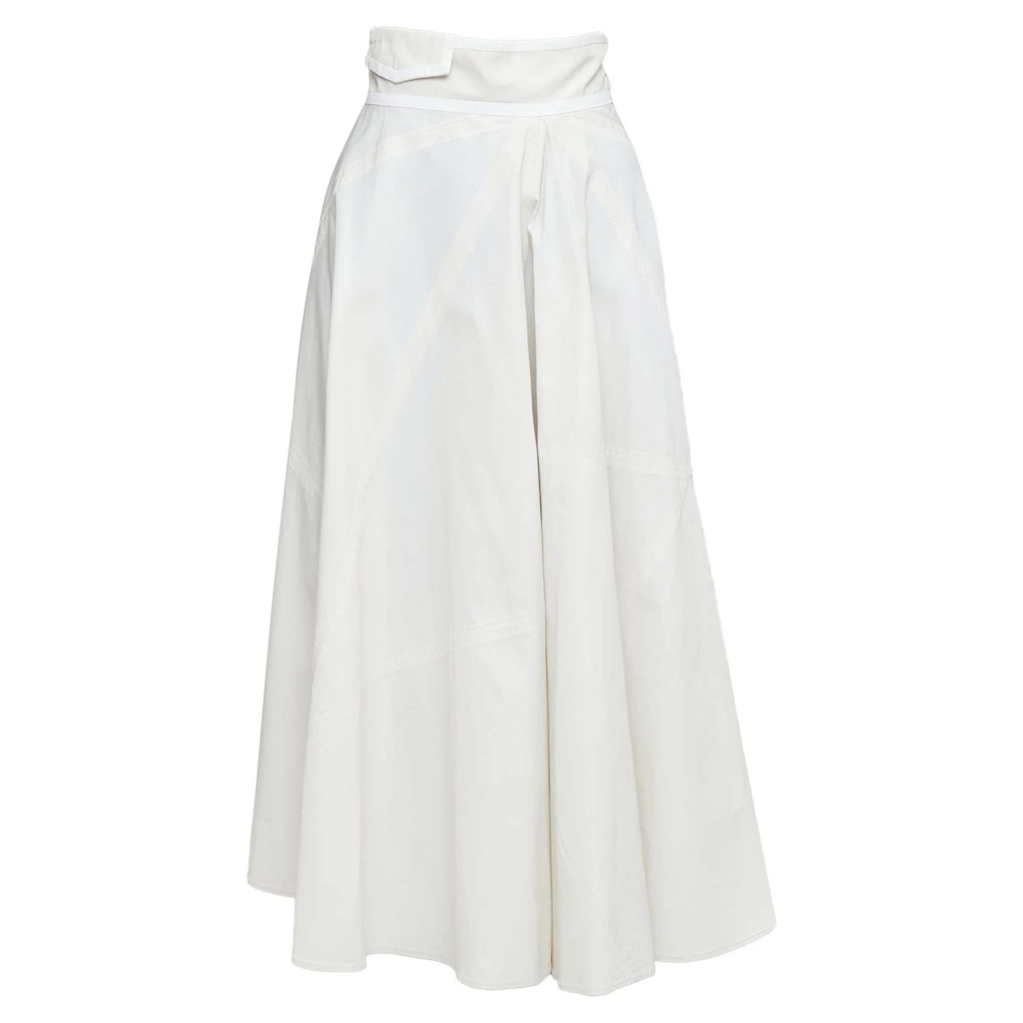 Bottega Veneta grey zip A-line skirt