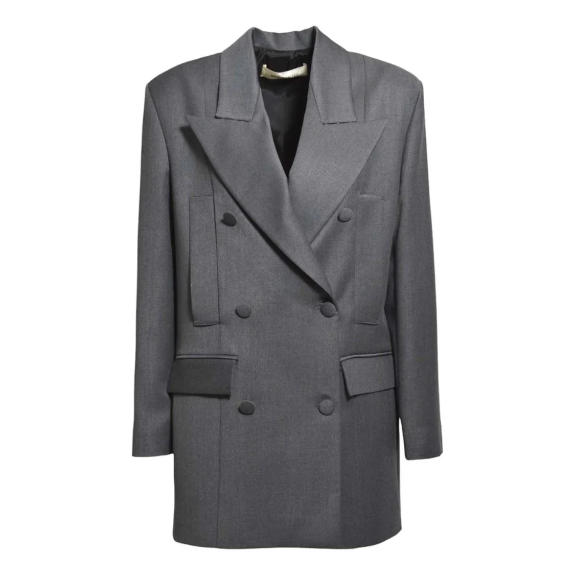 Double-Breasted Viscose Twill Blazer