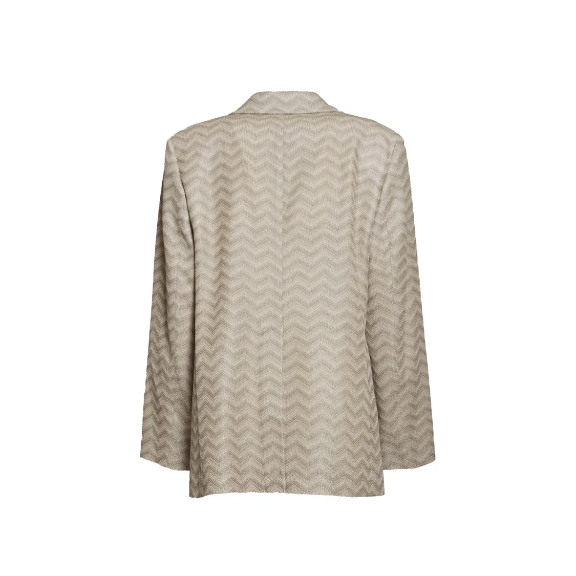 Sand Chevron Cotton Single Breasted Jacket