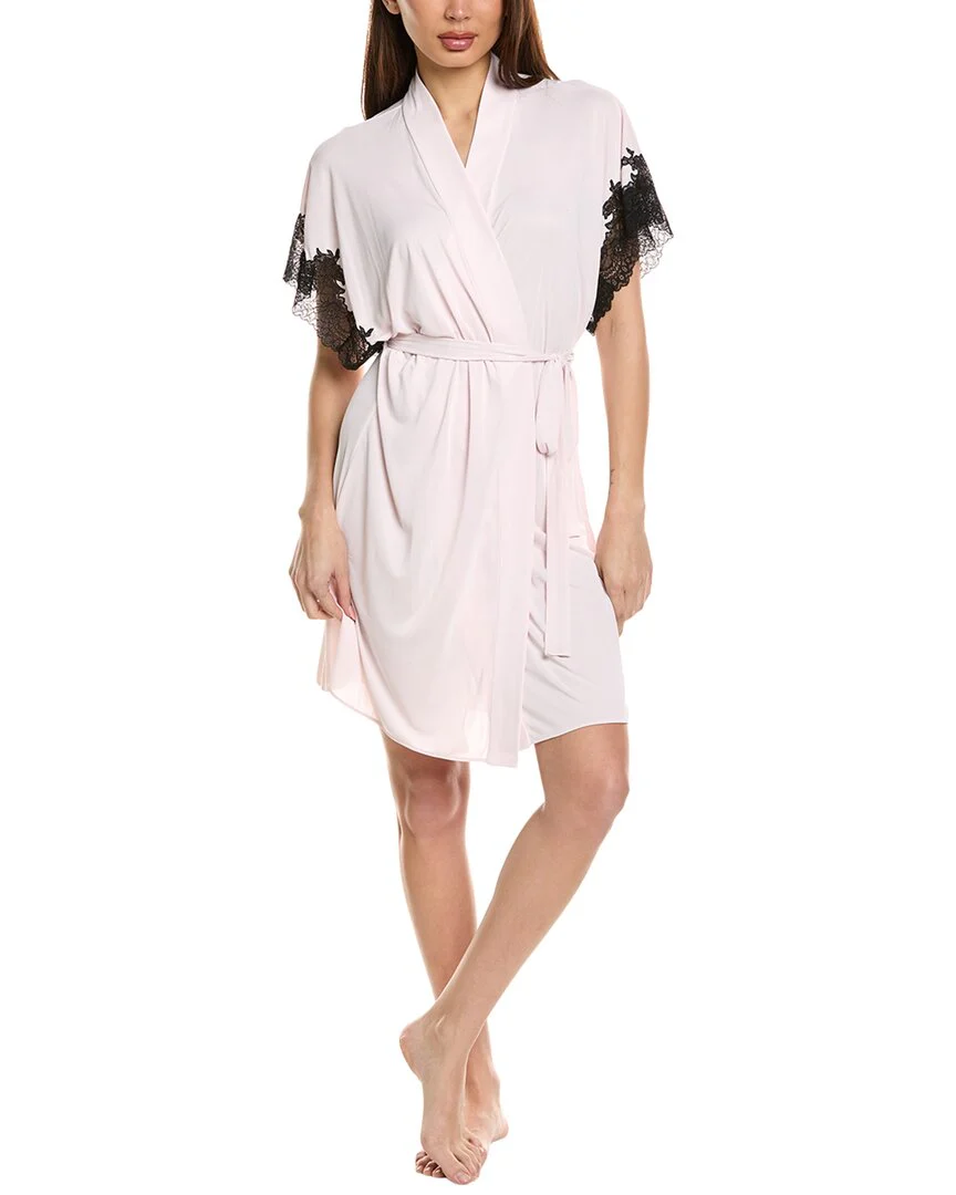 Natori Elegant Lace Applique Wrap