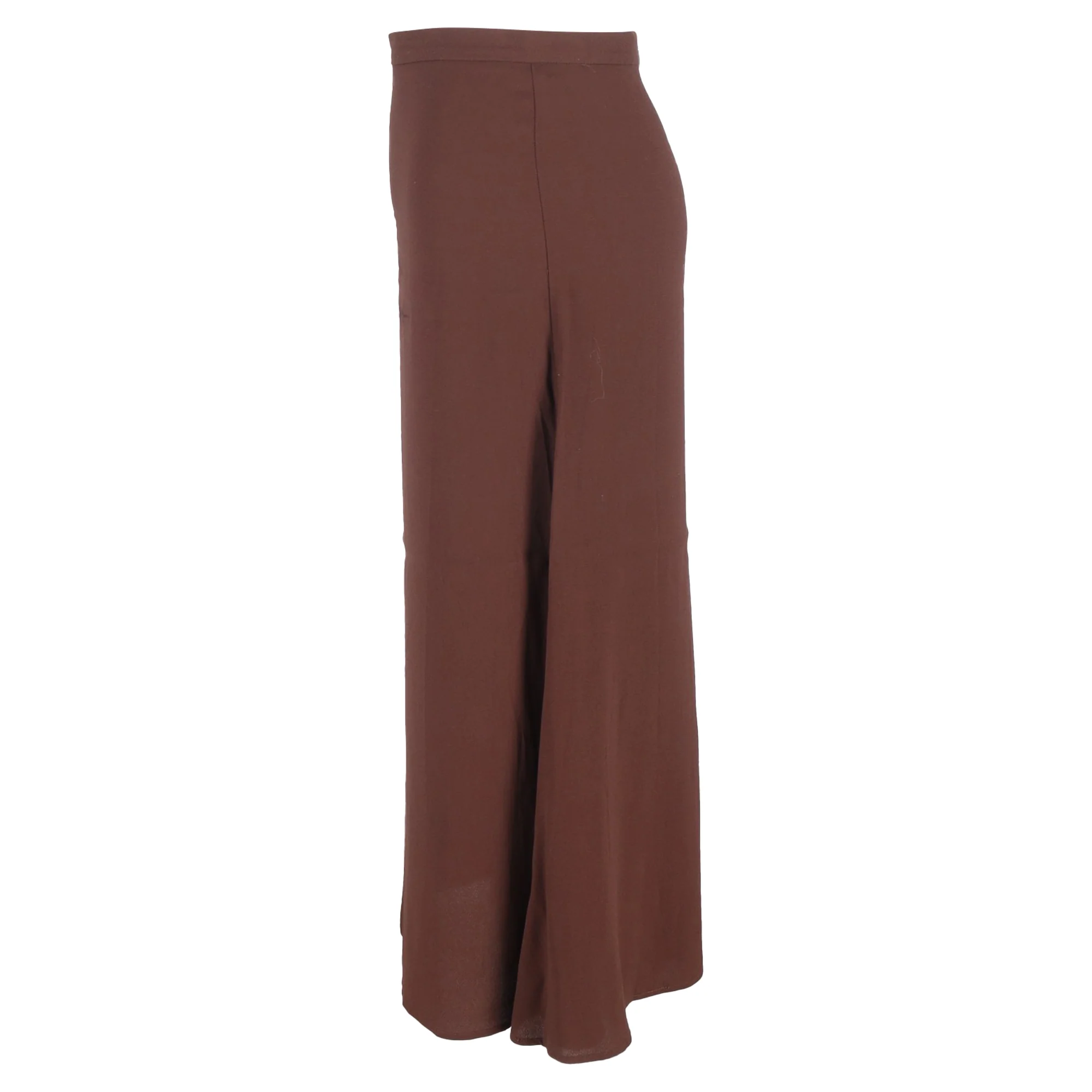 Reformation Plain Midi Skirt in Brown Viscose