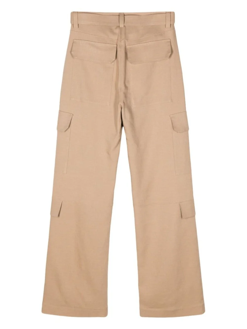 Sand Beige Tapered Leg Pants