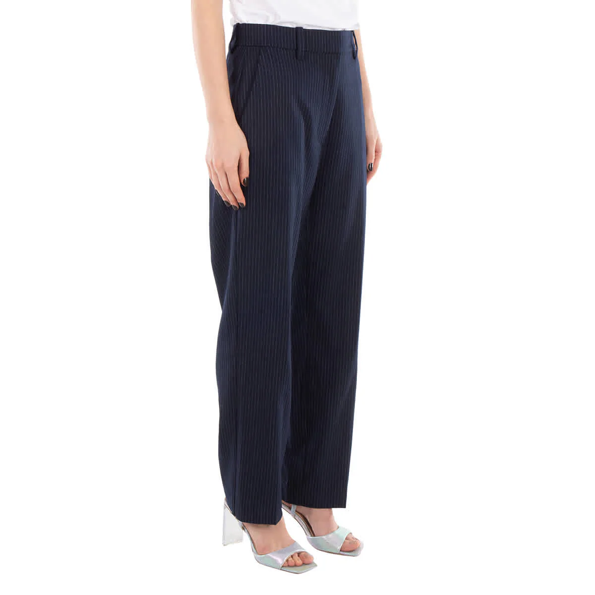 Anine Bing Blaine Wool Blend Cropped Pants