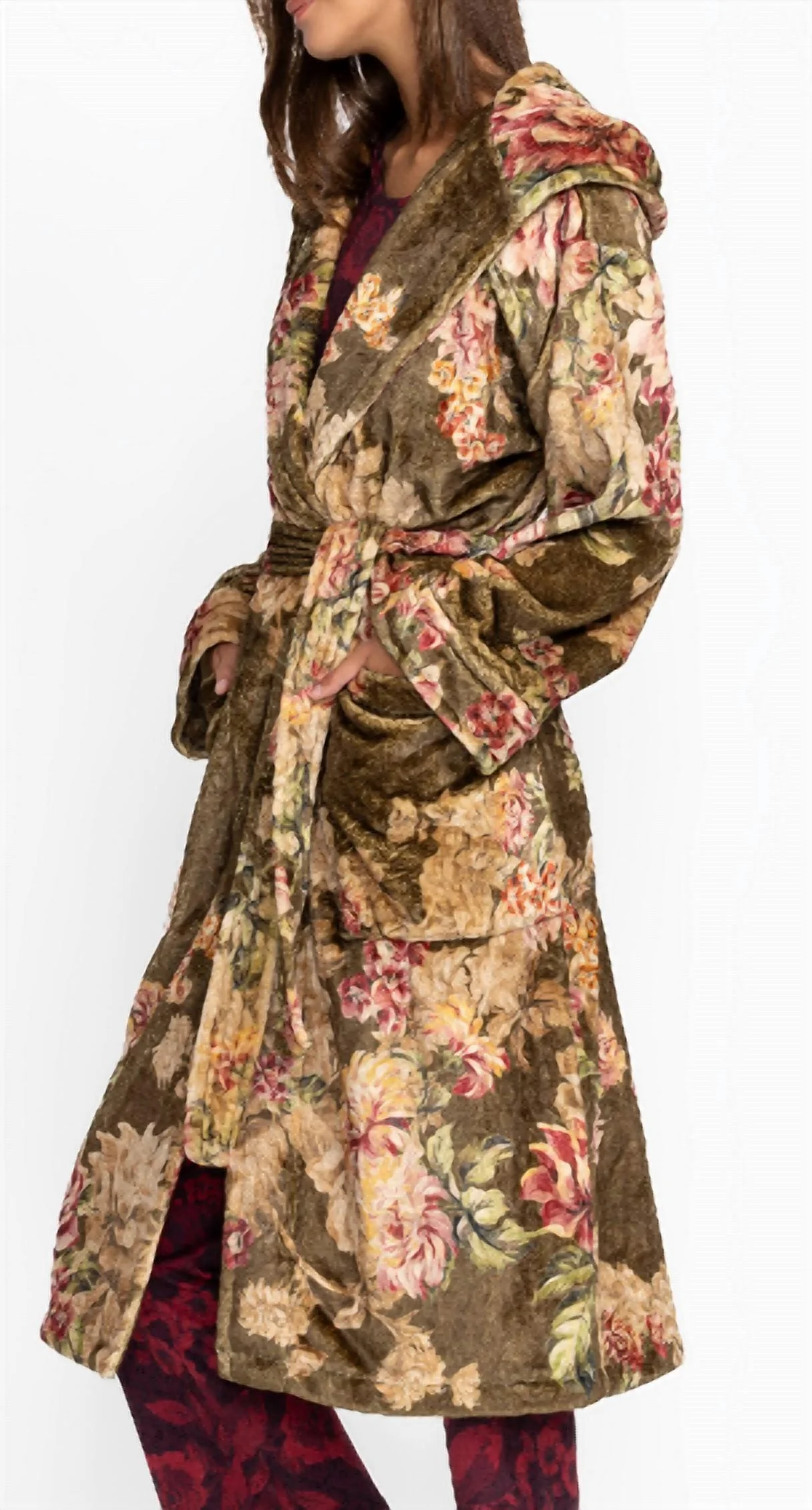 Vintage Rose Cozy Robe In Multi