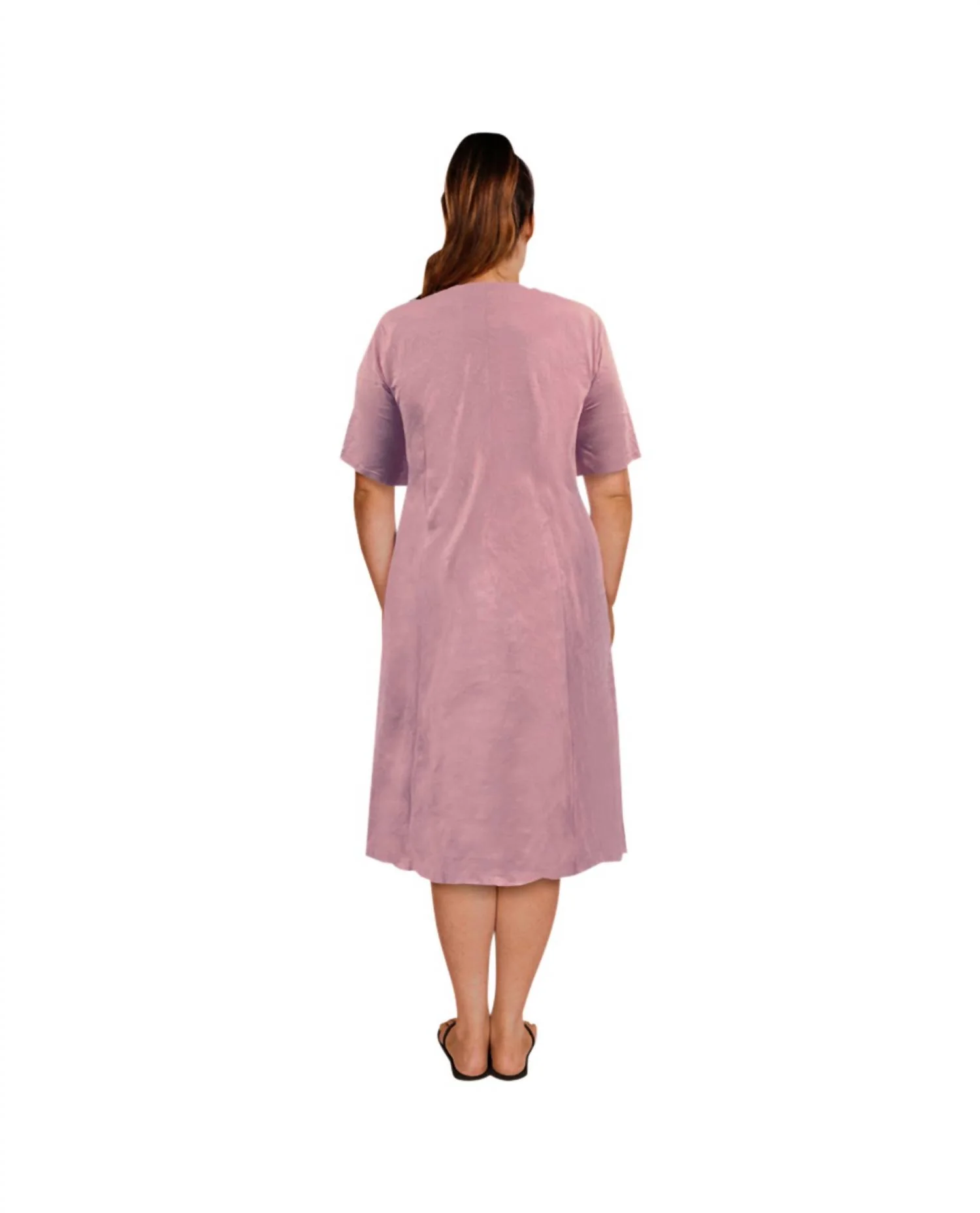 Cotton Ultra Soft Short Sleeve Sleep Tee - Plus In Dusty Rose