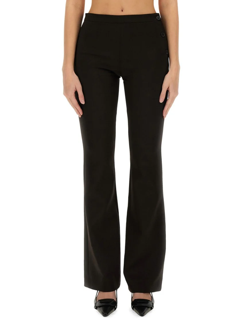 Oblique Tailored Pants With Flared Leg