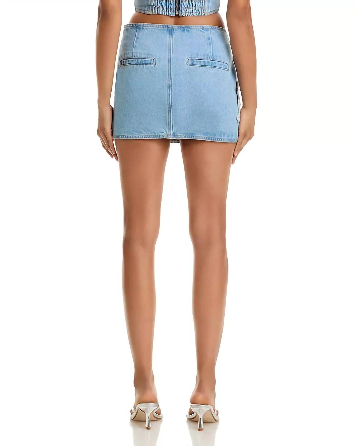 Camila Coelho Denim Skirt In Blue