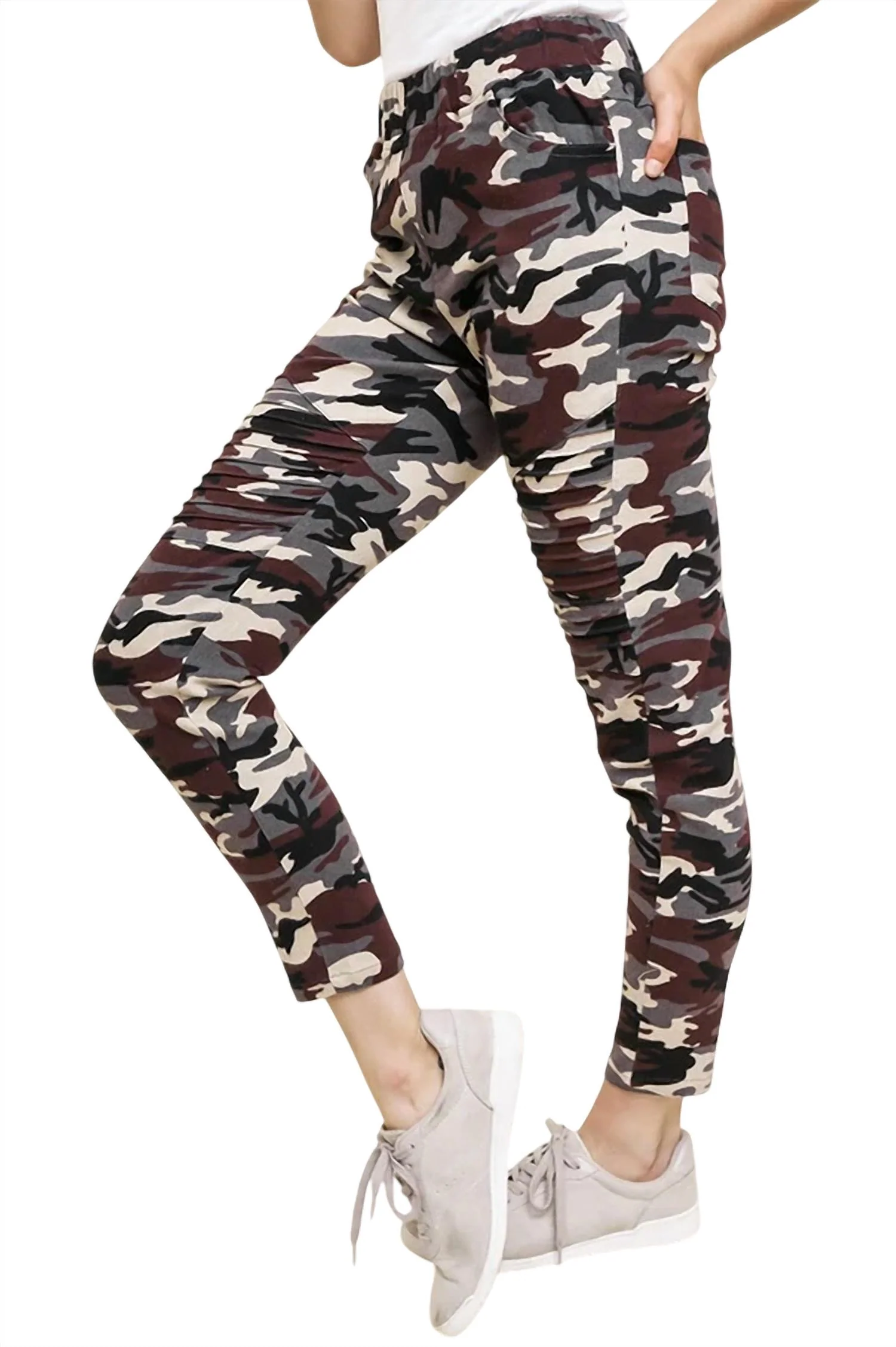 Camo Moto Pant In Grey