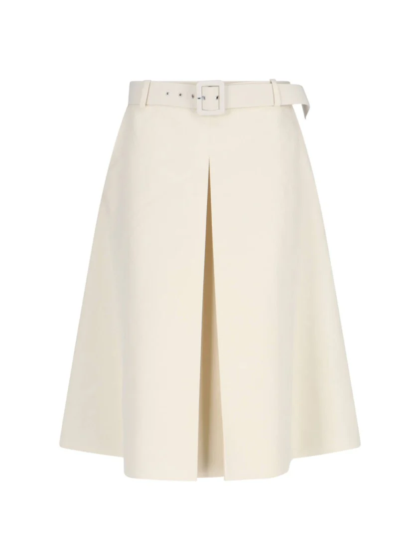 Flared Midi Skirt – Ivory