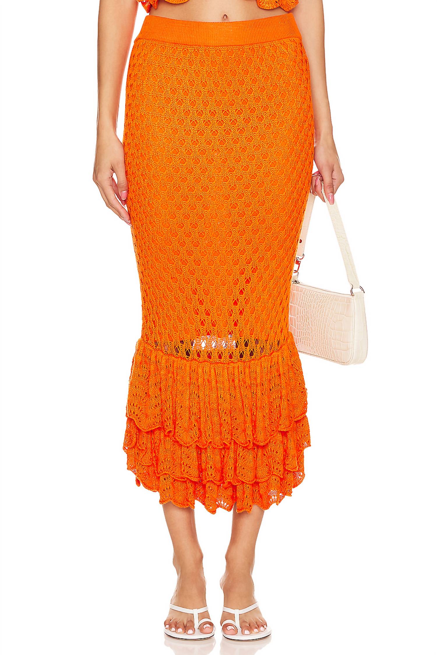 Polly Midi Skirt In Sunshine Haze