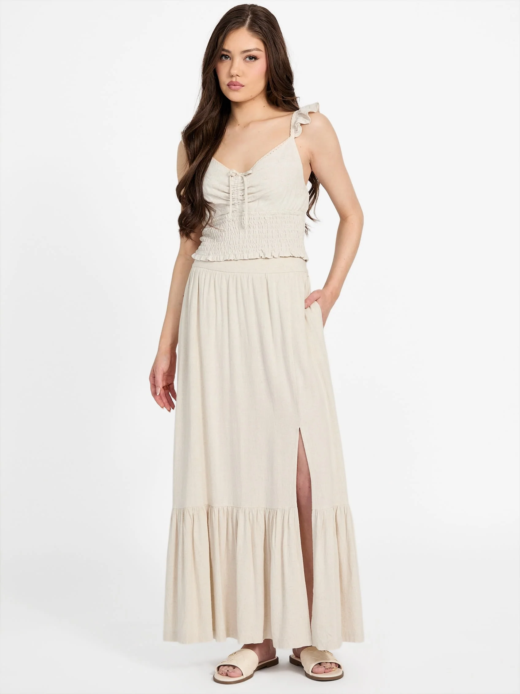 Candy Linen Maxi Skirt