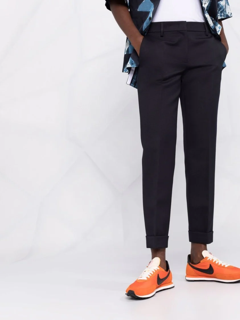 Tailored Black Wool Trousers