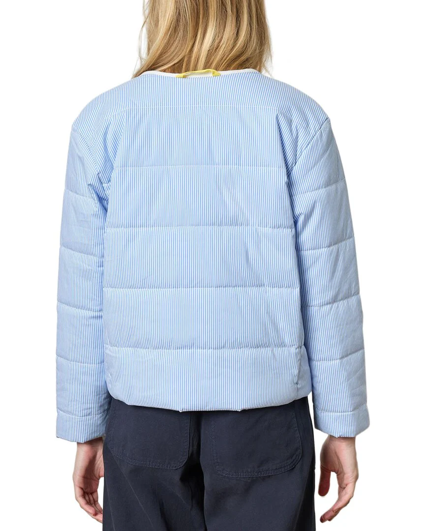 Lilla P Striped Collarless Jacket