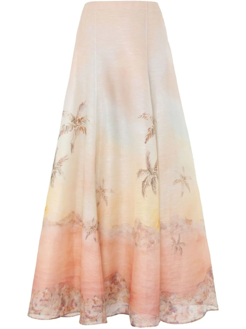 Pastel Gradient Maxi Skirt