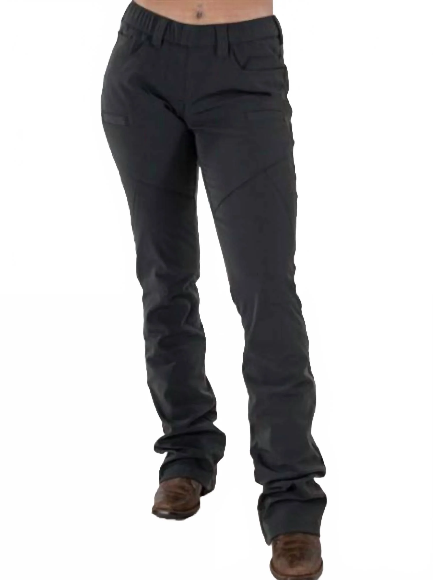 Women's Work Hard Play Hard Pants In Charcoal