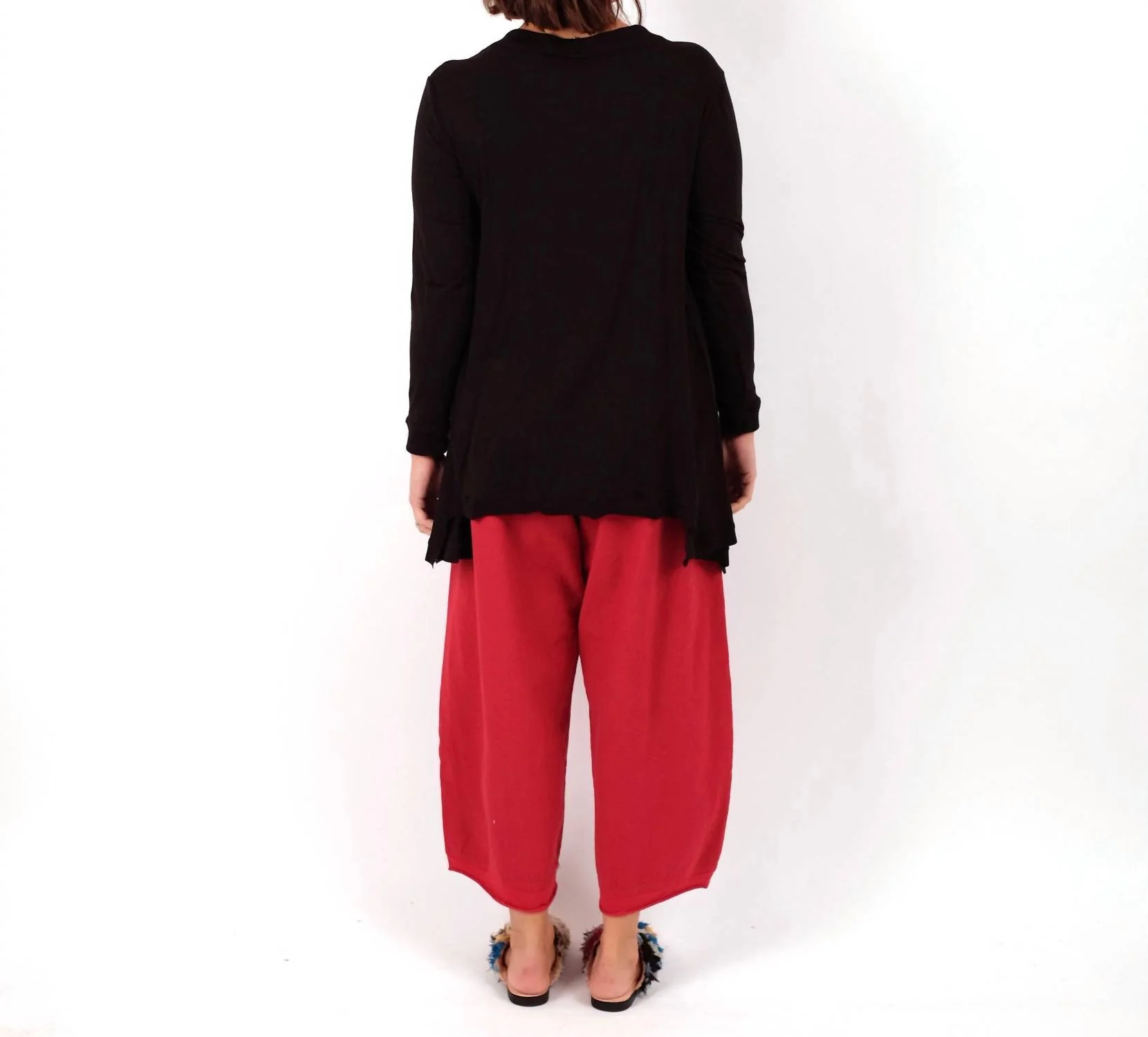 Niles Wide Leg Pants In Scarlet