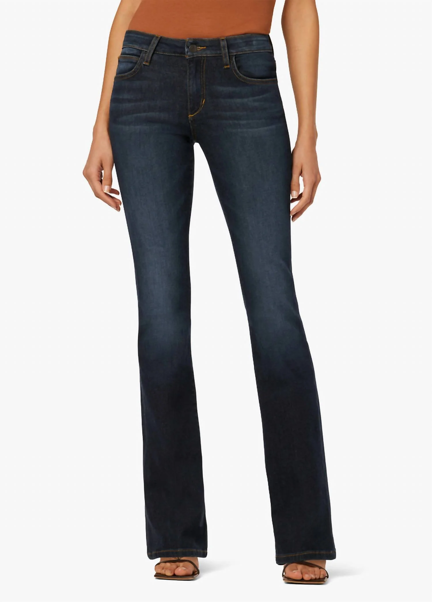 Honey Bootcut Jeans In Dark Blue Wash