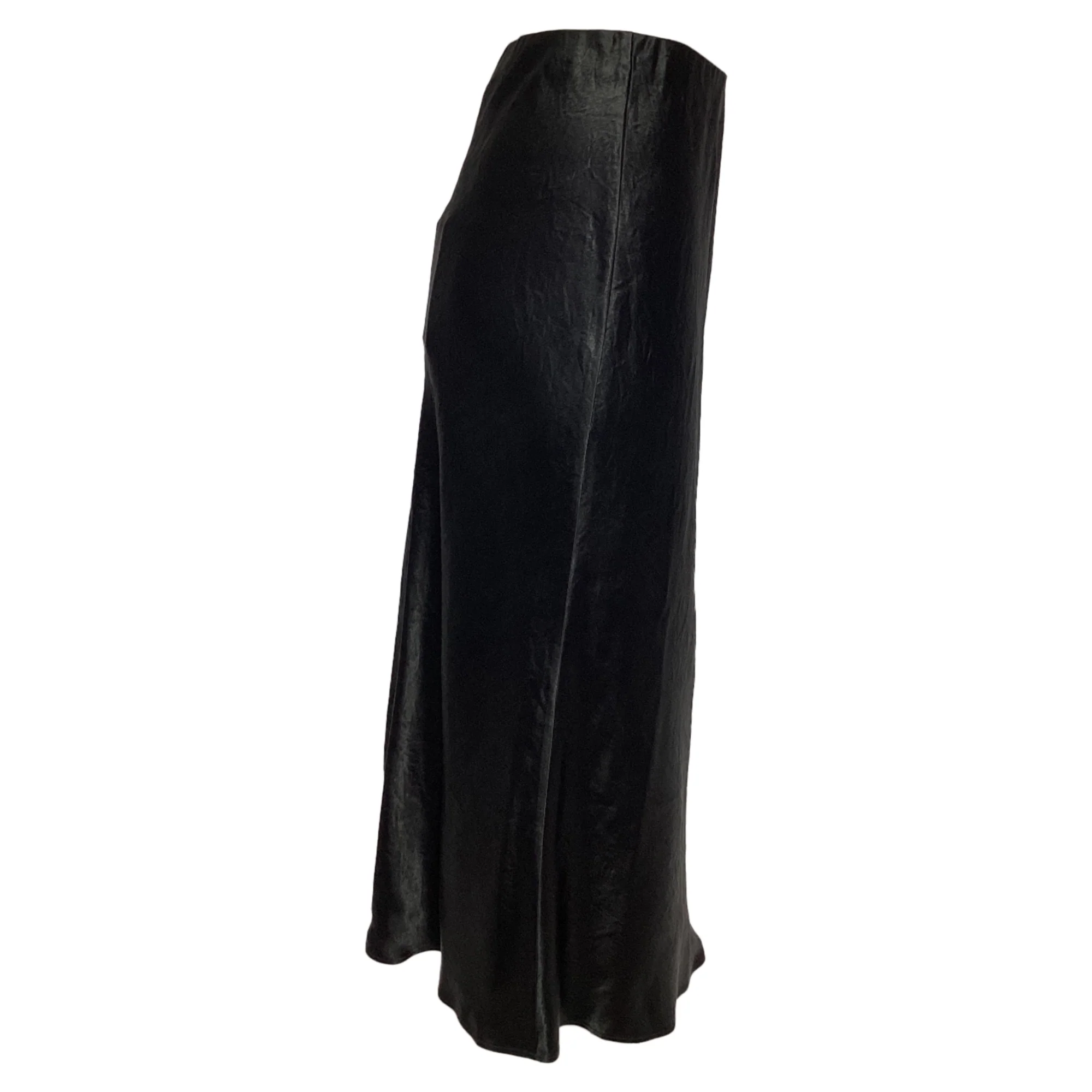 Anine Bing Midi Flared Skirt in Black Silk