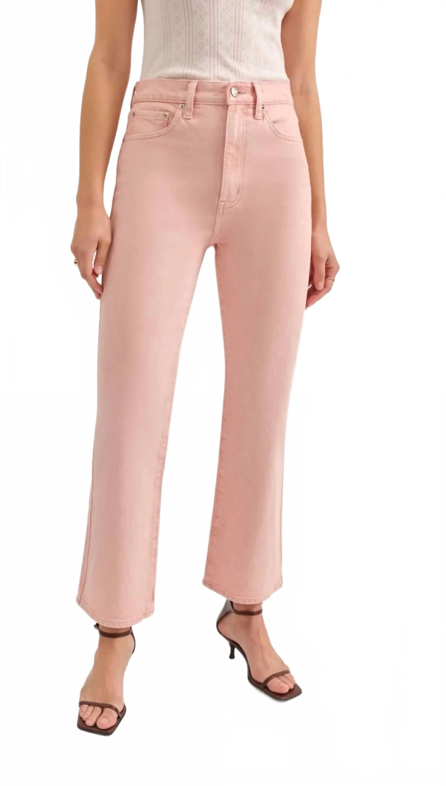 Soho Cropped Flare Jeans In Rosewater