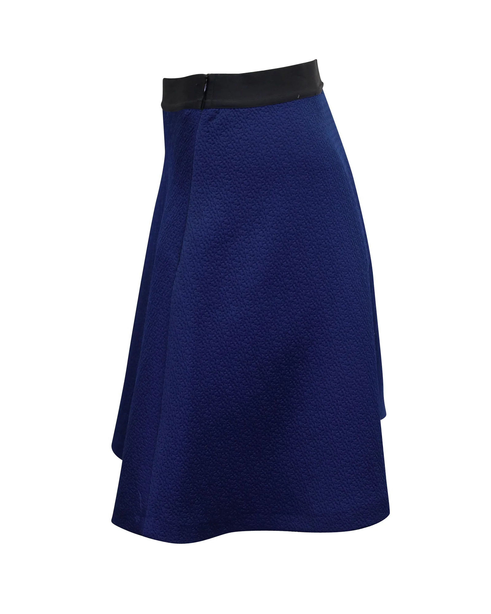 Sandro Paris A-line Flared Mini Skirt in Blue Polyester