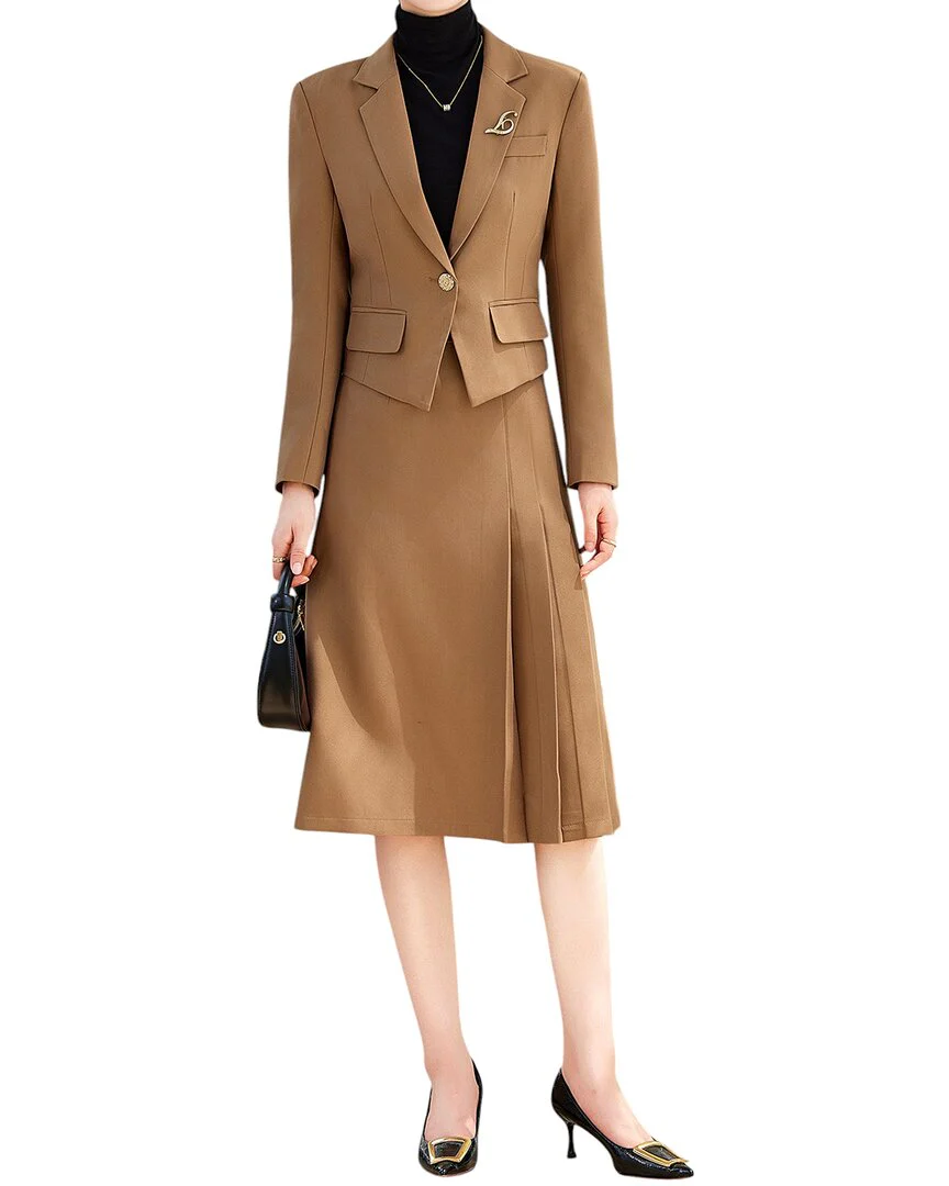 Bossy Chic 2pc Blazer & Skirt Set