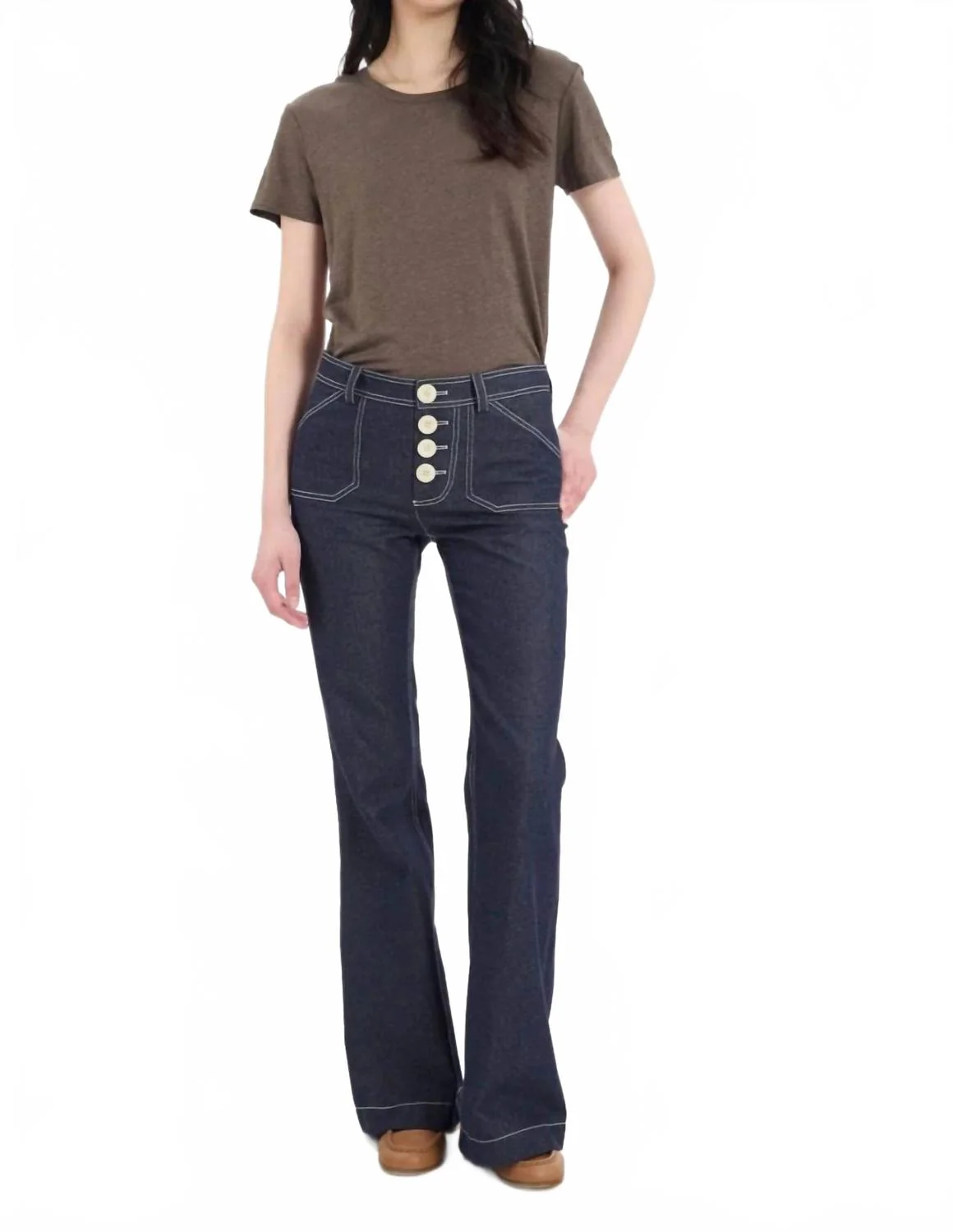 Charlotte Pant In Navy W Cream