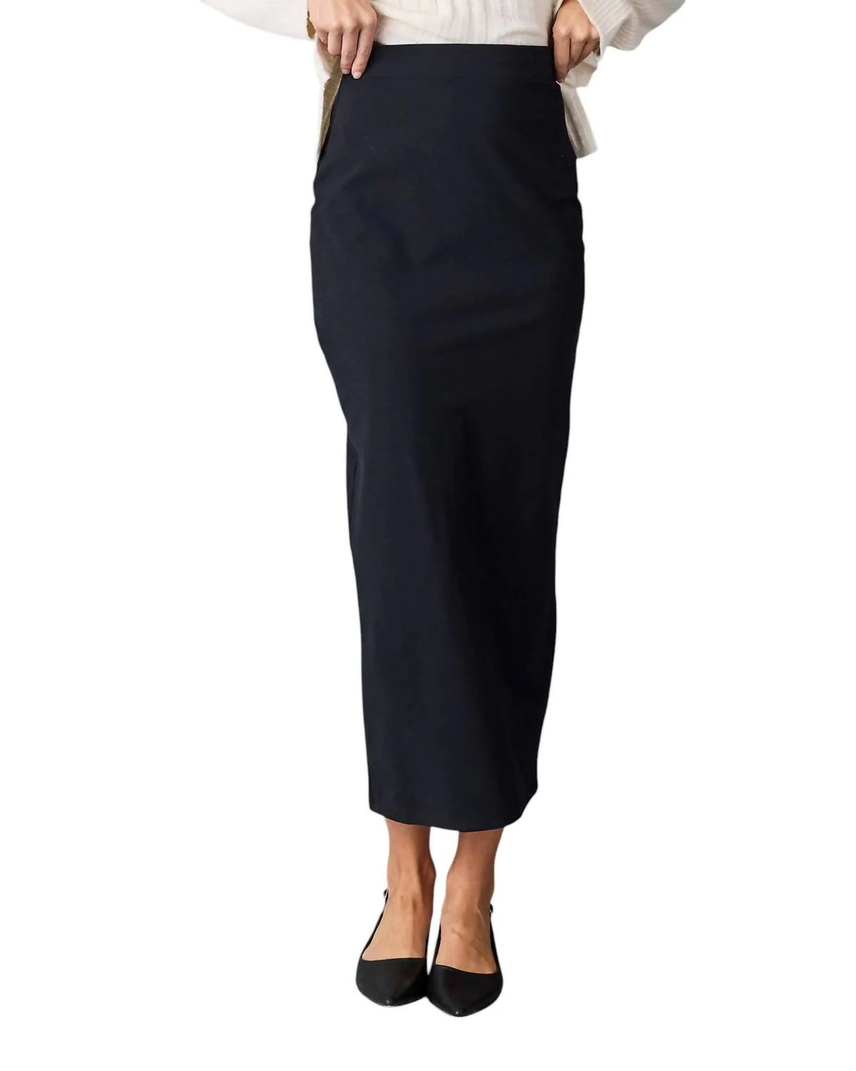 Straight Maxi Skirt In Black Beauty