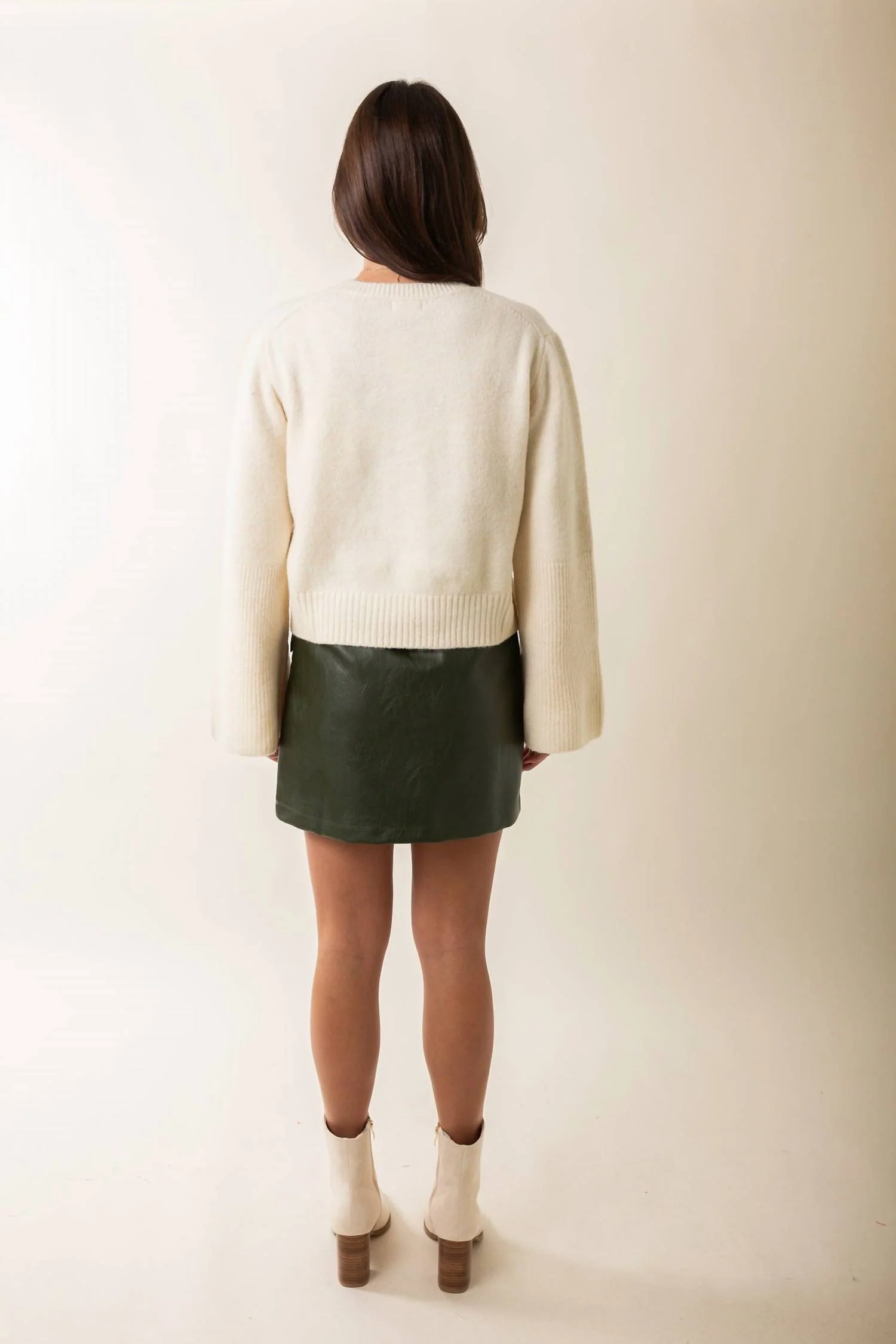 Damia Dark Skirt In Dark Khaki