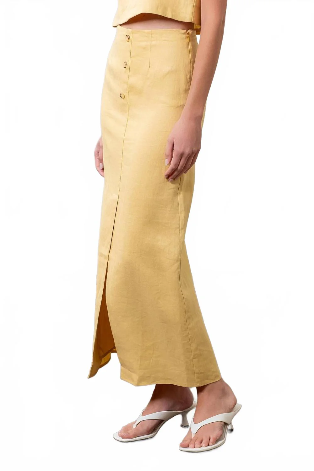 Mellow Midi Skirt In Light Yellow