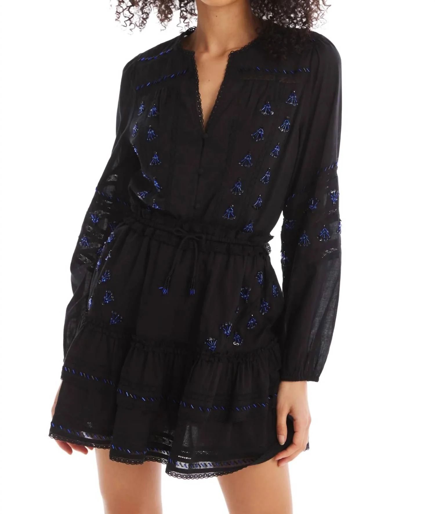 Beaded Keaton Mini Skirt In Black