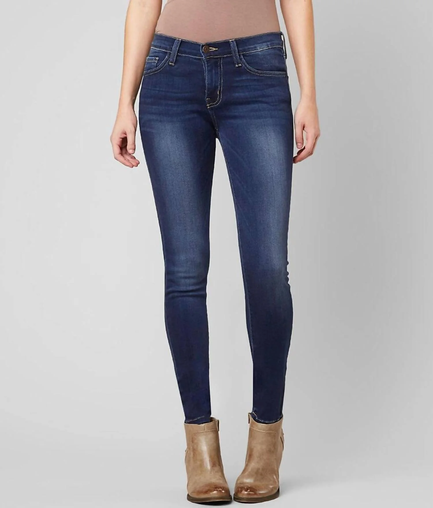 Mid Rise Ankle Skinny Jean In Day Dream