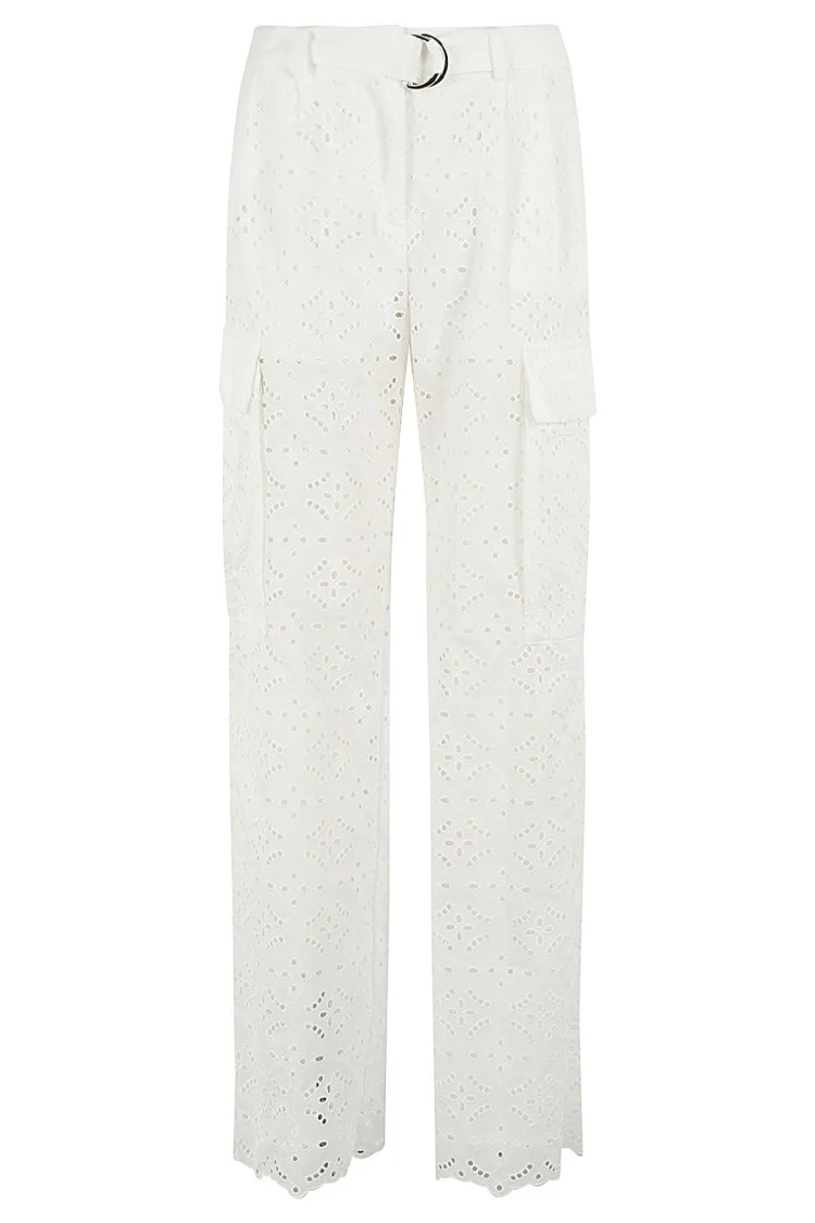 High-Waisted Perforated Pants